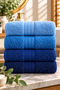 Set of 4 Cotton Hand and Face Towels