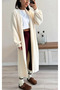 Cream Long Cardigan - 2Y251015