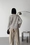 Women's Pink Striped Oversize Printed Crew Neck Long Sleeve Sweatshirt Nbg142 - 6