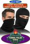 Set of 2 Black Fleece Neck Gaiters and Fleece Balaclava Unisex Winter Fleece Thermal Cold Weather Protector