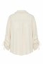 Cream Oversized Blouse with Ruffle Detail on the Sleeves - 3