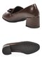 Thick Heeled Bow Detailed Stylish Comfortable Brown Women's Classic Casual Shoes Pc-56189 - 5