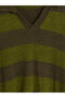 Esvab • Modern & Distinctive Devrik Roba Collar Striped Men's Sweater - 2
