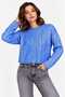 New Season Women's Silvery Shiny Hair Knitted Patterned Crew Neck Knitwear Sweater - 2
