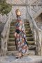 Floral and Leaf Patterned Lace and Low-Cut Dressing Gown Set - 5