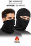 Set of 2 Black Fleece Neck Gaiters and Fleece Balaclava Unisex Winter Fleece Thermal Cold Weather Protector - 6