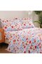 Leaves Printed Sheet Set King, 4 Piece Soft Botanical Pattern Brushed Microfiber Bedding Sheets - 7