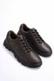 Jy1909 Carlo Lace-Up Zippered Genuine Leather Men's Casual Classic Shoes Dst - Brown