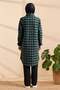 Long Plaid Lumberjack Shirt Tunic Green Hm2972 - 3