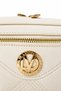 Cream Woven Strap Quilted Women's Crossbody and Shoulder Bag - 6