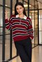 Women's 3-Button Polo Collar Knit Sweater