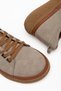 Genuine Leather Orthopedic Women's Casual Shoes Beige Suede with Ring Laces - 2