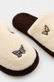 Women's Butterfly Embroidered Plush House Slippers Soft Furry Winter Comfortable Daily Slippers - 4