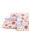 Leaves Printed Sheet Set King, 4 Piece Soft Botanical Pattern Brushed Microfiber Bedding Sheets