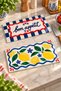 2-Piece Glass Cutting Board Bon Appetit and Lemon Themed - Glass Cutting Board |   17cm X 29cm