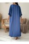 Rochie maxi, albastru - 2