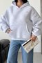 Women's Gray Oversized Hooded Sweatshirt with Stone Star Detail Nbg141 - 3
