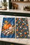 Pumpkin Coffee Pumpkin Coffee Orange Leaf Blue Autumn Patterned 2-Piece Kitchen Towel Set 35X55 - 7