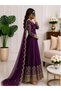 Deep Purple Heavy Faux Georgette Embroidered Lehenga Set with Dupatta - HRT101373 | Deep Purple - 3