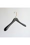 Black Wooden Coat and Suit Hanger - 5.5 cm Wide Shoulder Shape Protector (2 Pieces)