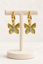 Women's Butterfly Figured Stone Gold Earrings – Hypoallergenic Stylish Elegant Butterfly Earrings - 4