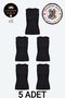 Women's Black 5-Pack Cotton Lycra Zero Sleeve Body Tank Top Undershirt - Custom Made Sleep Band and 6-Pack Buckle Gift