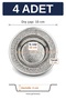 15 cm Authentic Patterned Chrome Steel Deep Appetizer and Presentation Plate with Side Rims - 2