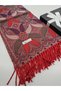 Women's Cashmere Textured Shoulder Shawl and Scarf Royal Mosaic Embroidered Pattern Soft Textured Fringed 70 × 200 cm - 5