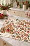 Gingerbread Cottage Cookie House Bowknot Cream Red Christmas Patterned 2-Piece Kitchen Towel Set 35X55 - 6