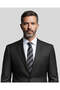 Grey Striped Black Classic Tie – 8 cm Wide - 5