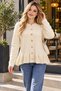 New Season Women's Buttoned Skirt Pleated Knitted Cardigan - 3