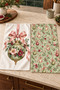 Sage Floral Bauble Floral Ornament Ball Pink Green Christmas Patterned 2-Piece Kitchen Towel Set 35X55 cm - 2