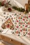 Gingerbread Cottage Cookie House Bowknot Cream Red Christmas Patterned 2-Piece Kitchen Towel Set 35X55 - 5