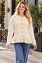 New Season Women's Buttoned Skirt Pleated Knitted Cardigan
