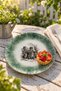 İnziva 6 Piece Porcelain 20 cm Cake Presentation Plate – Rustic Nostalgic Pattern - 6