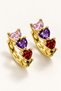 Non-Shaking Steel Hoop Zircon Stone Earrings Suitable for Young People and Children – Non-Tarnishing Stainless Stylish Gold Earrings