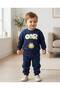 Car Embroidered Baby Boy Set 3 Threaded 100% Cotton 6-9-12-18-24 Months Top and Bottom 2-Piece Baby Boy Set Winter Baby Set - 2