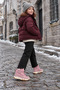 Bl-1907 Anatomical Sole Girls' Pink Color Daily Use Winter Children's Boots