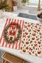 Nutcracker Parade Nutcracker Wreath Red Striped Christmas Patterned 2-Piece Kitchen Towel Set 35X55 - 3