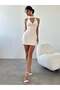 Rochie mini, crem - 4