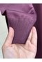 Sabisima Half Plush Striped Tunic-Sy3314 Plum - 4