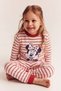 Red Striped Minnie Mouse Printed Pajama Set - 2