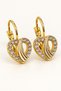 Lotus Flower Rose Heart Star Figured Stone Gold Earrings for Young People and Children – Non-Allergenic Stylish Elegant Earrings