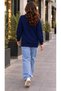 Women's Crew Neck Floral Detailed Knitwear Sweater - 2