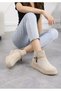 Beige Skin Suede Orthopedic Sole Non-Slip Sole Water and Cold Resistant Material Women's Boots - 5