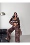 Hooded Crop Sweat Tracksuit Set