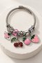 Children's Boy Fruit Figured Charm Steel Bracelet – Small Size Tarnish-Resistant Stainless Steel Strawberry Cherry Themed Bracelet