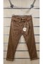 Italian Trousers with Leather Look and V Buckle Belt