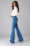 High Waist Stretchy/Lycra Denim/Jeans Spanish Flare Jeans Pants - 4