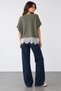 Women's Crew Neck Short Sleeve Lace Cotton Knit Sweater - 5